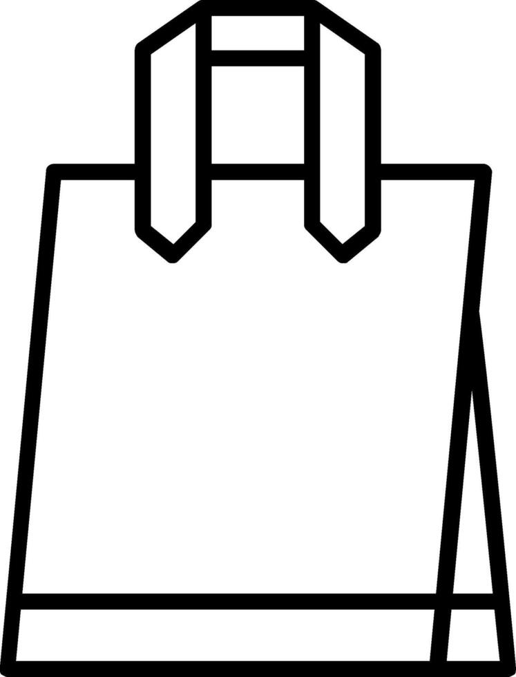 Tote Bag Line Icon vector