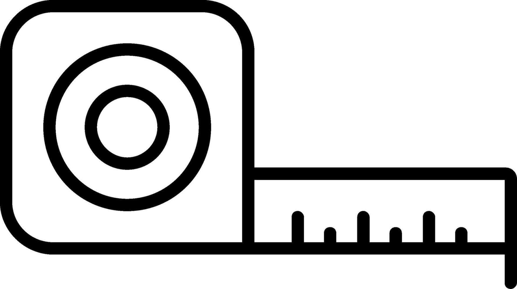 Measuring Tape Line Icon vector