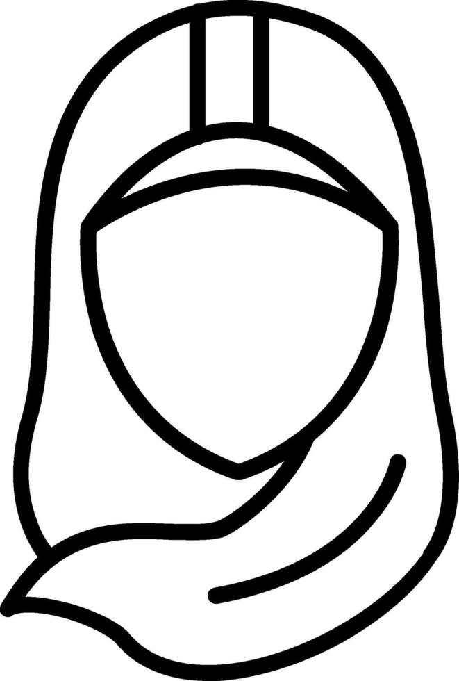 Hijab Line Icon vector