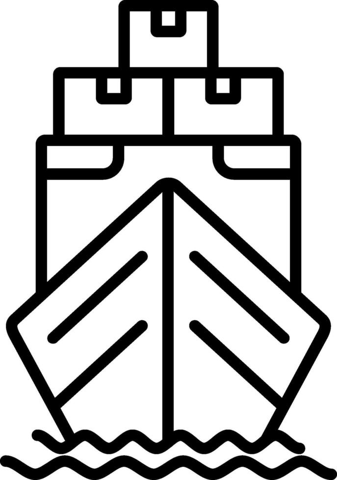 Yacht Line Icon vector
