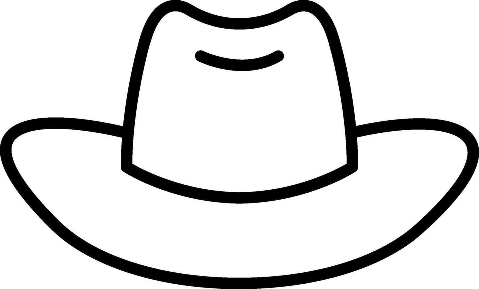 Cowboy Hat Line Icon vector
