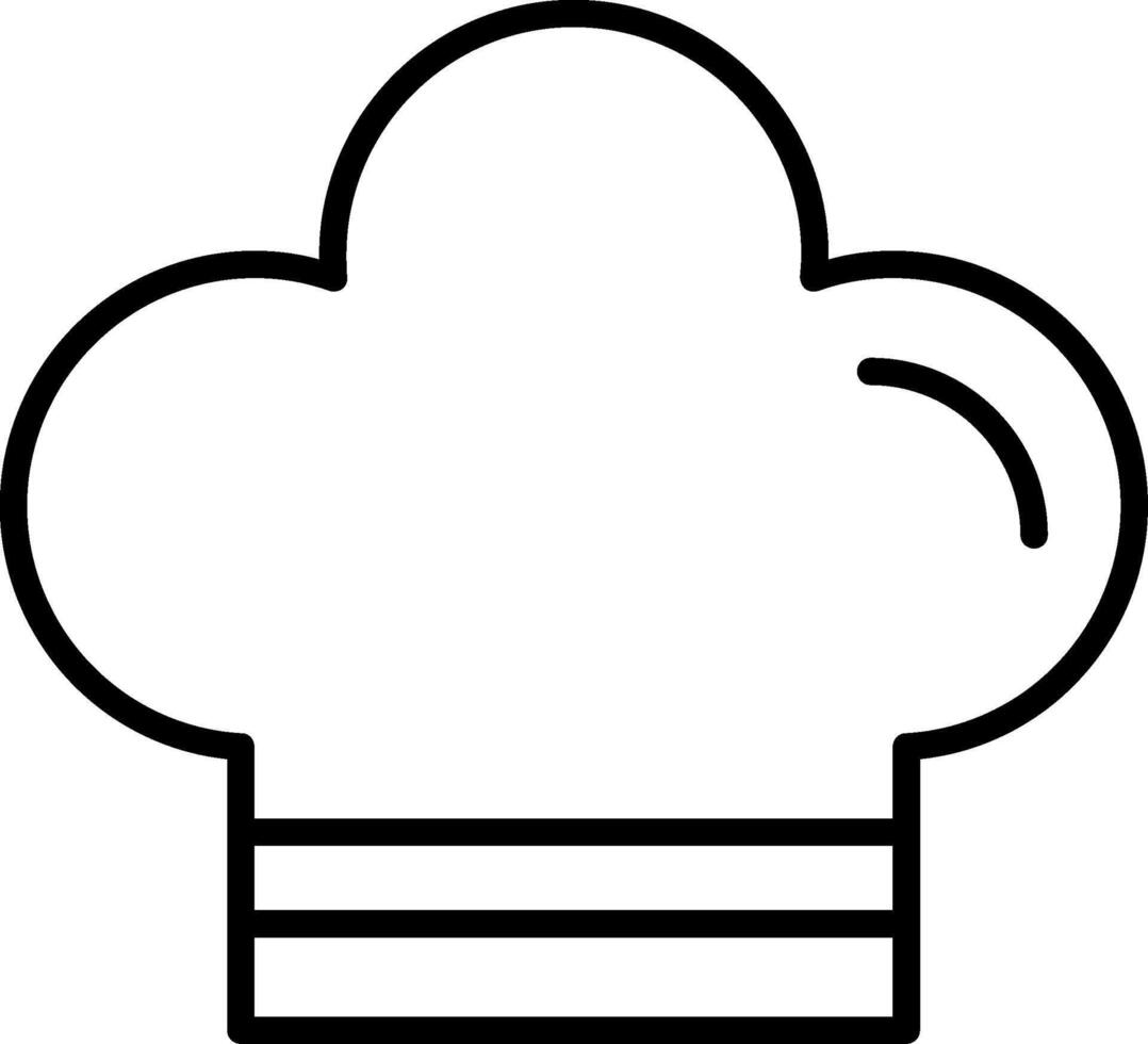 Chef Hat Line Icon vector