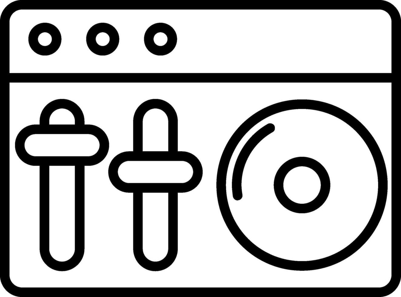 Dj Mixer Line Icon vector