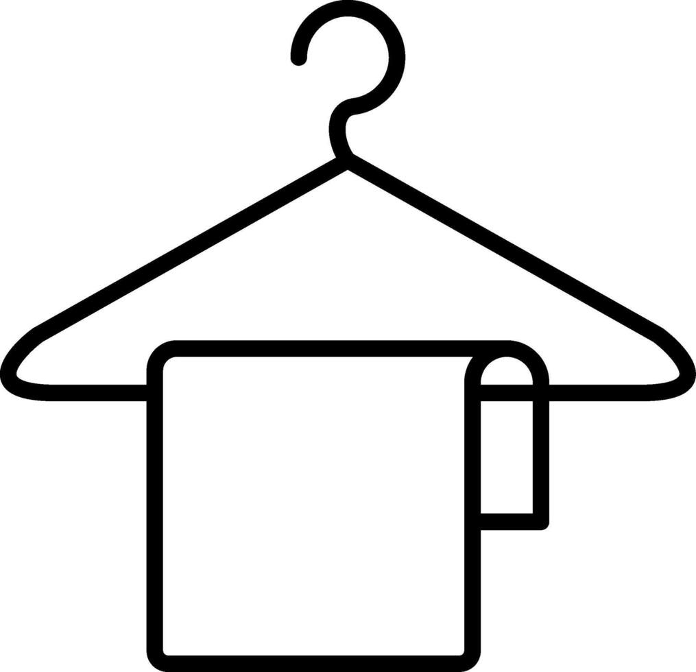 Clothes Hanger Line Icon vector