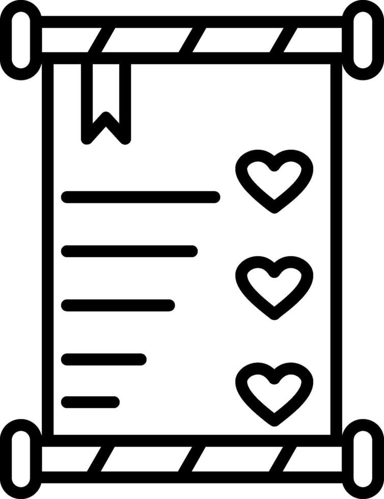 Wedding Invitation Line Icon vector