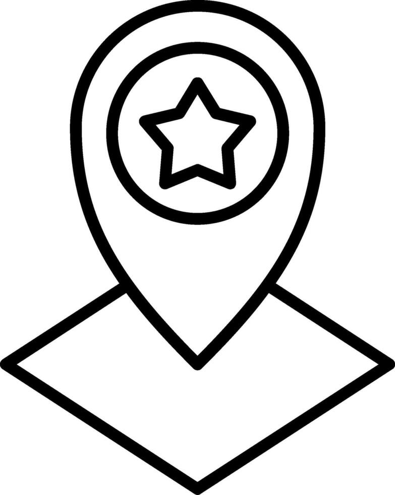 Map Location Line Icon vector