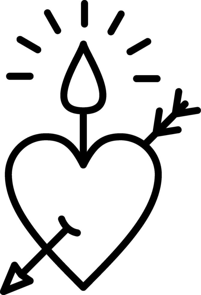 Candle Line Icon vector
