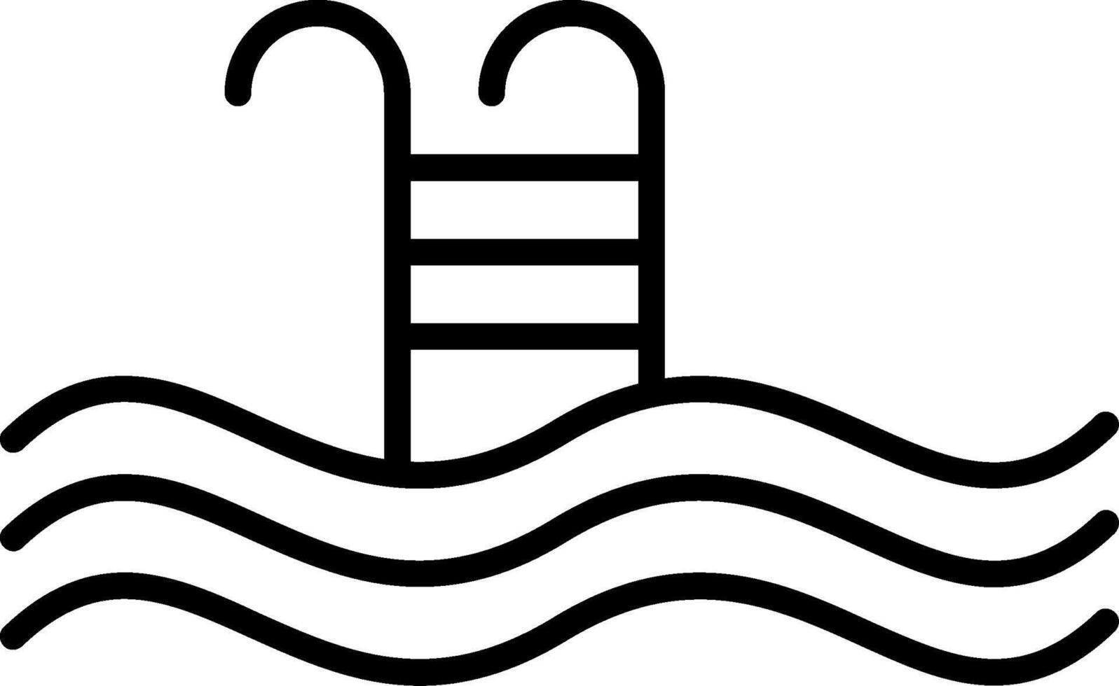 Swimming Pool Line Icon vector