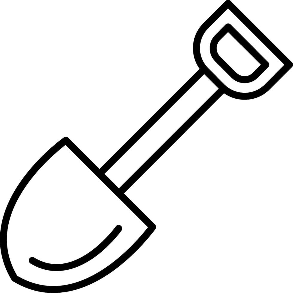 Shovel Line Icon vector