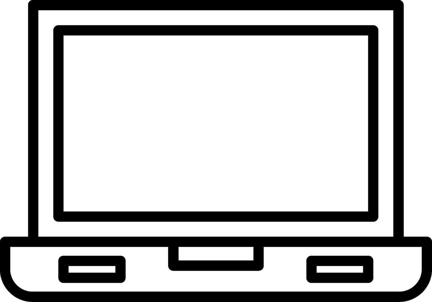 Laptop Screen Line Icon vector