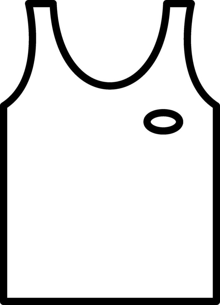 Tank Top Line Icon vector