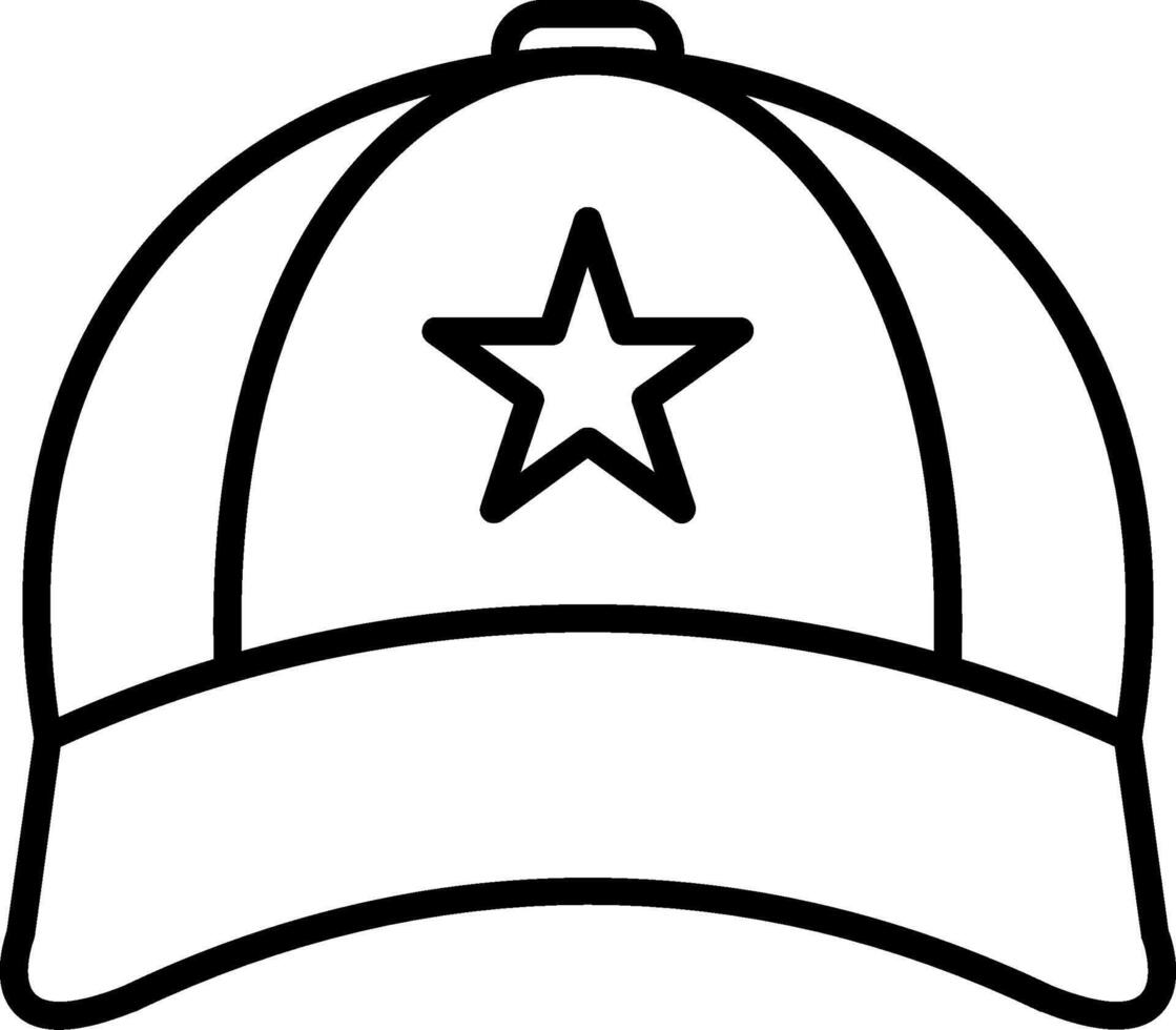 Cap Line Icon vector