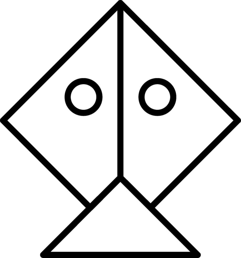 Kite Line Icon vector