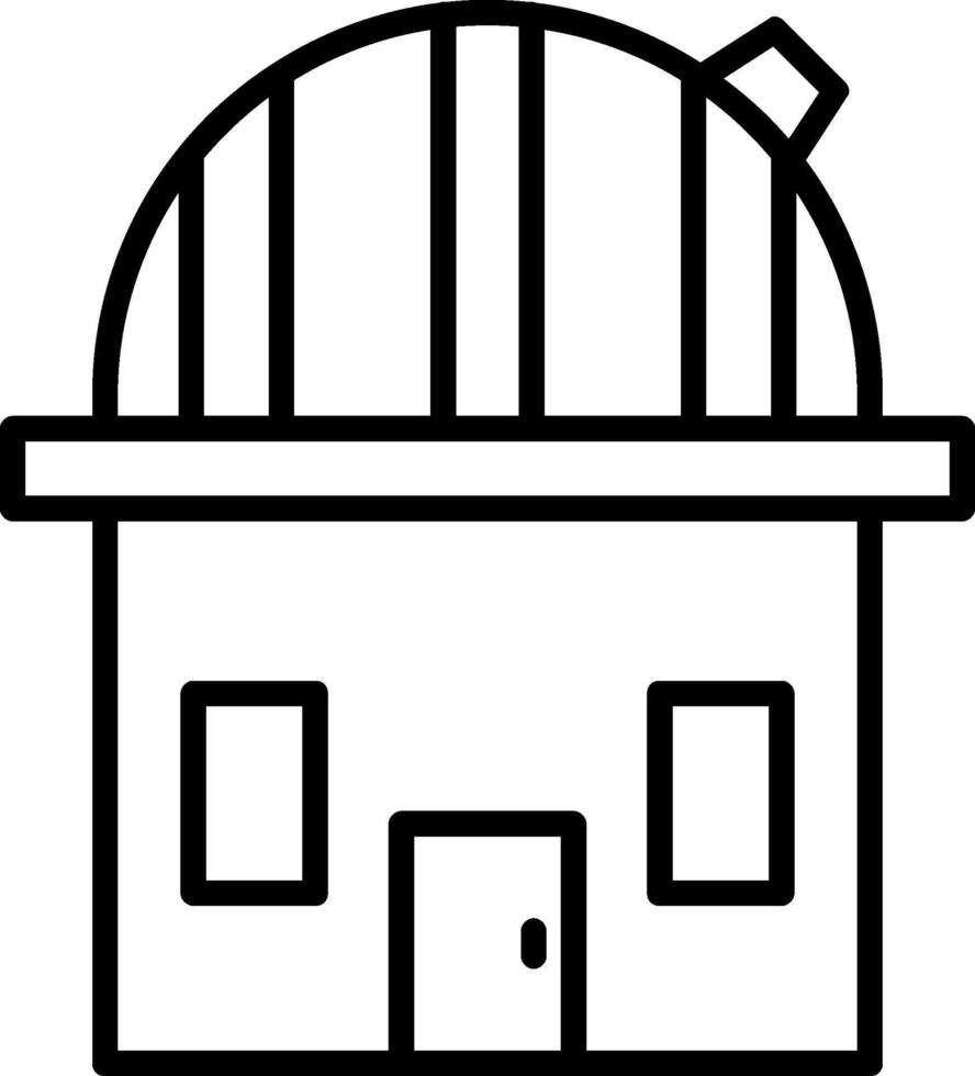 Observatory Line Icon vector