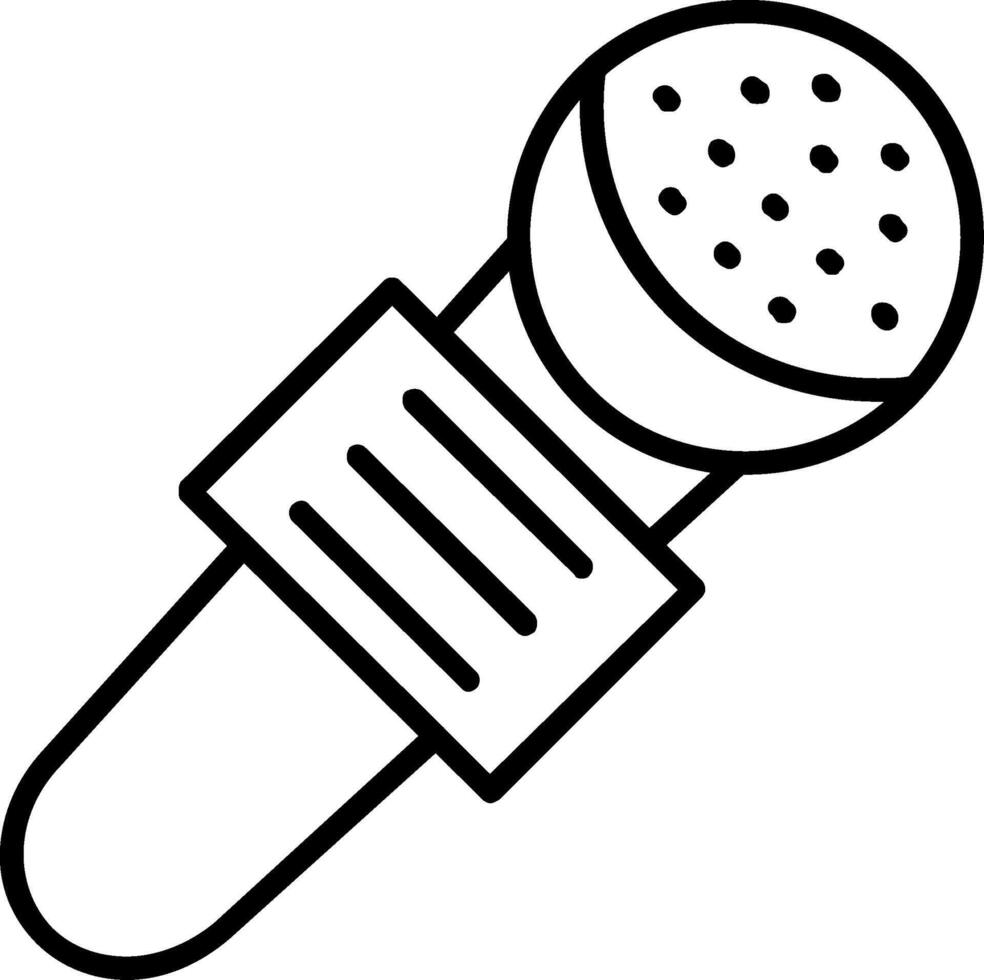 Mic Line Icon vector