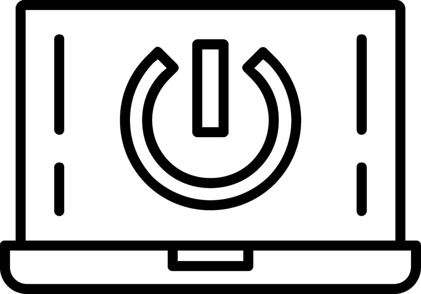 Start Button Line Icon vector