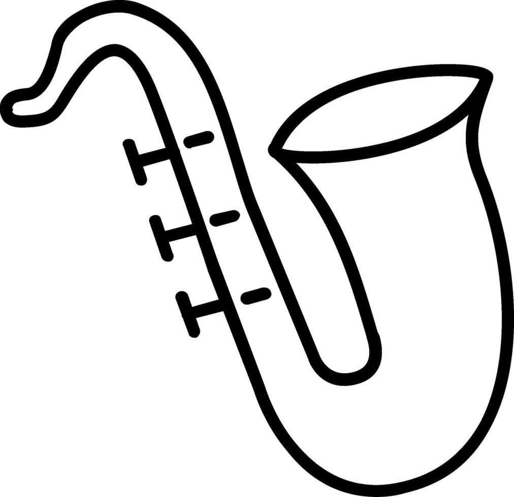 Sax Line Icon vector