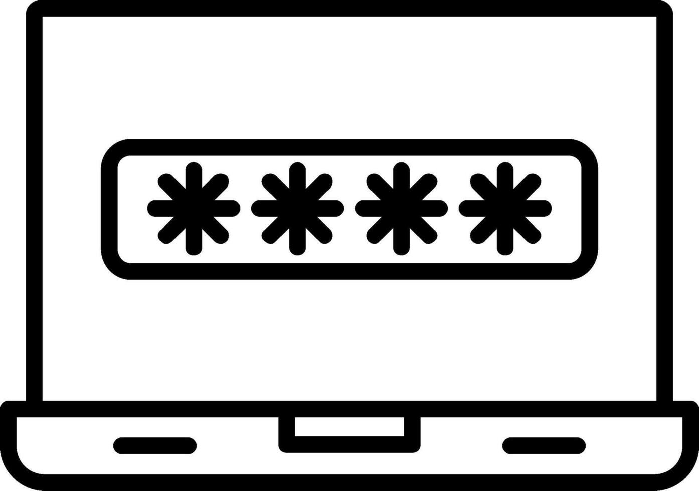 Password Line Icon vector