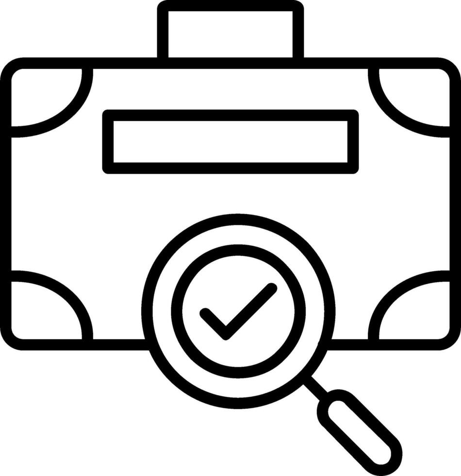 Suitcase Line Icon vector