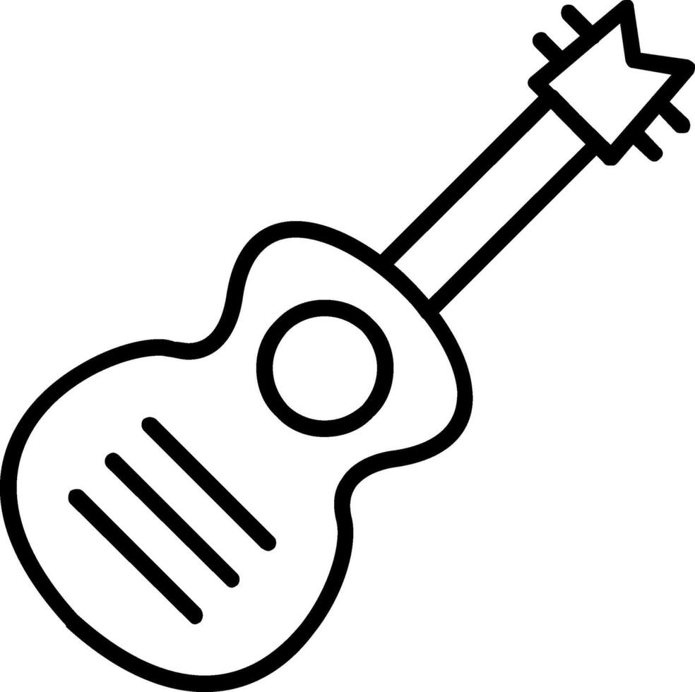 Guitar Line Icon vector