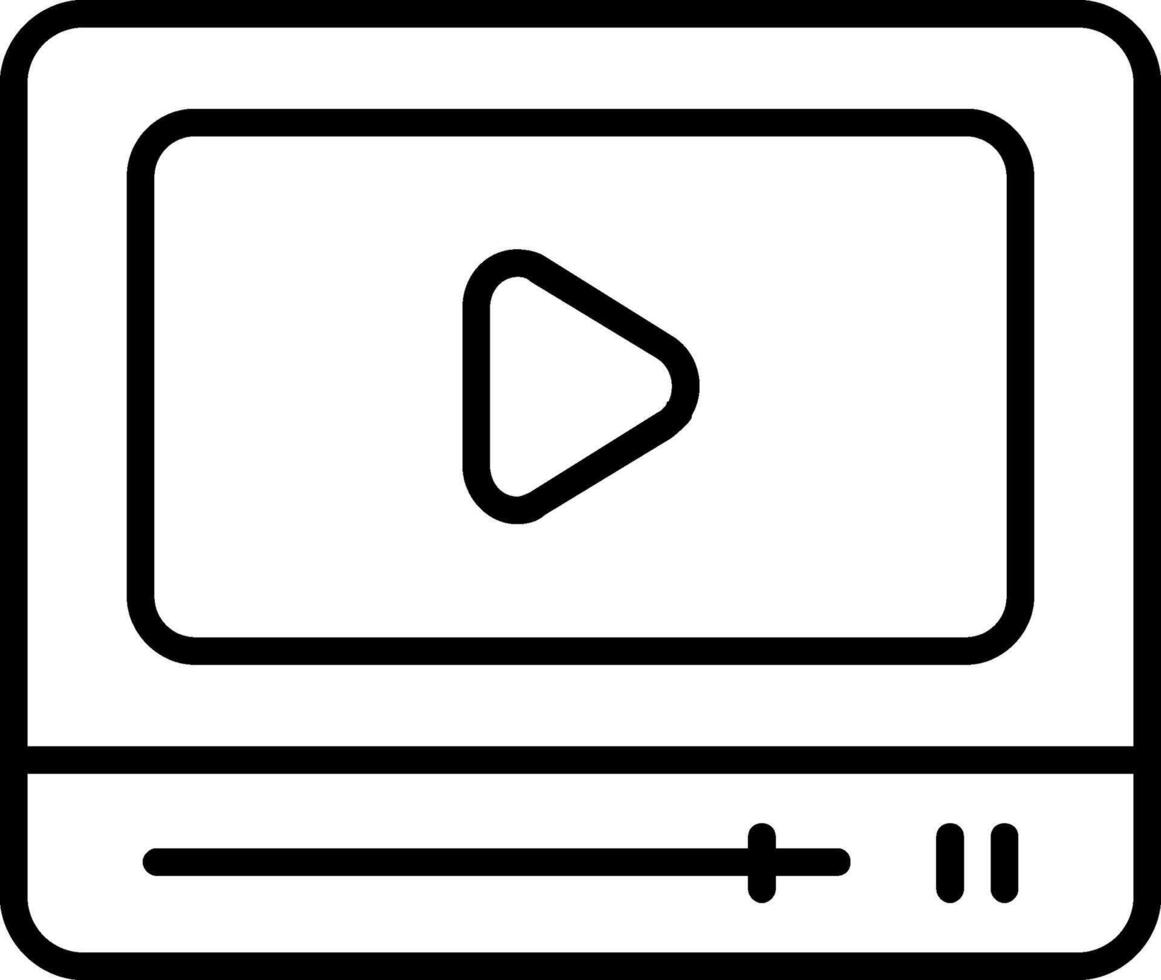 Player Line Icon vector