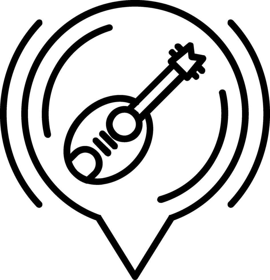 Guitar Line Icon vector