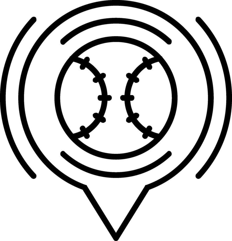 Baseball Line Icon vector