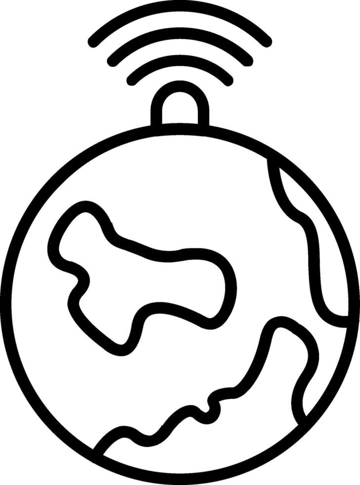 Earth Line Icon vector