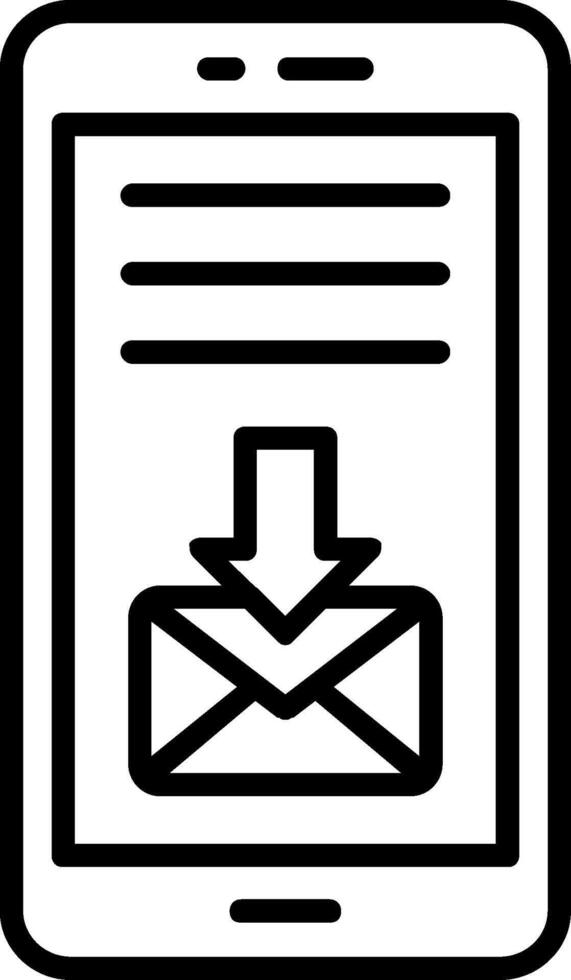 Mail Line Icon vector