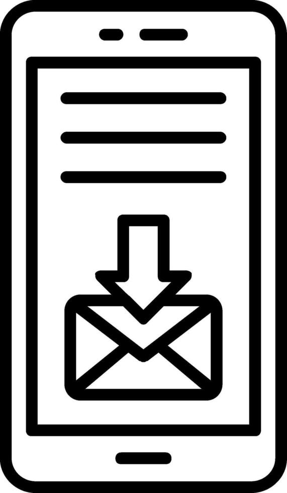 icono de línea de correo vector