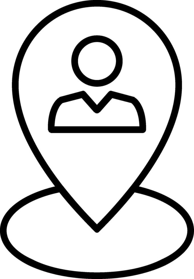 Location Line Icon vector