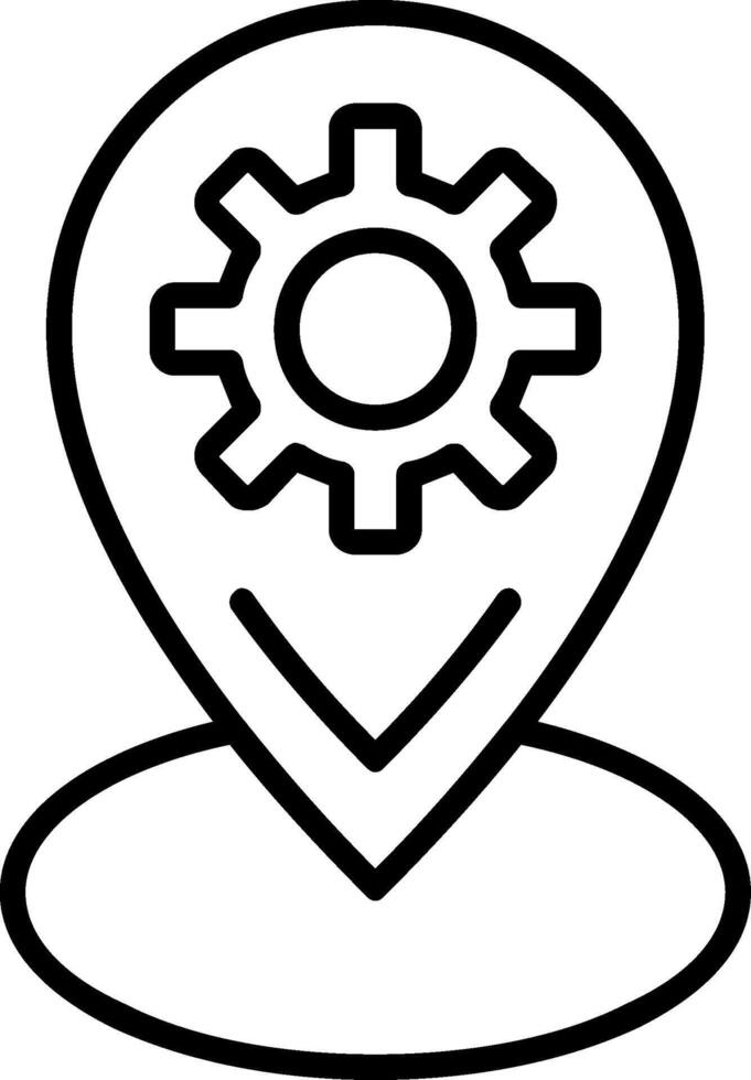 Location Line Icon vector
