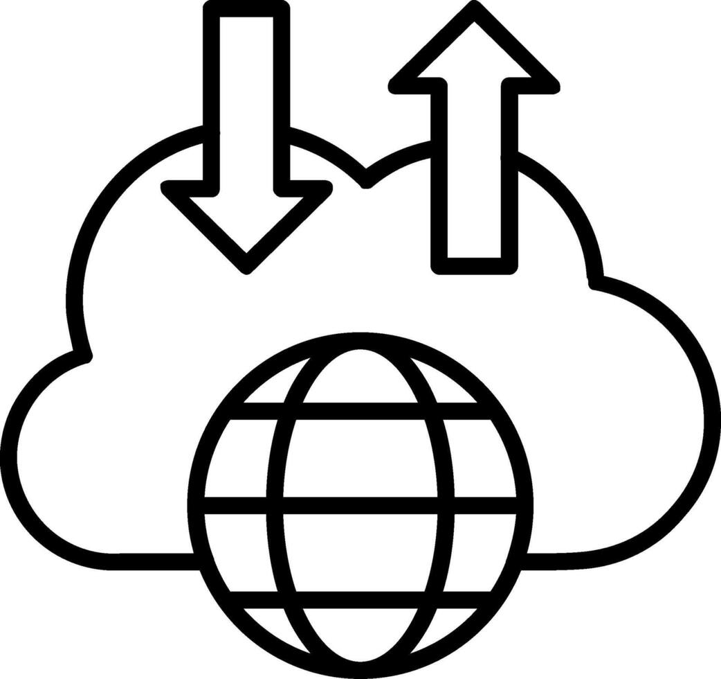 Cloud Line Icon vector