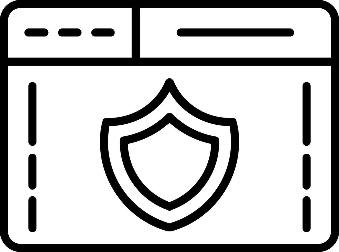 Web Security Line Icon vector