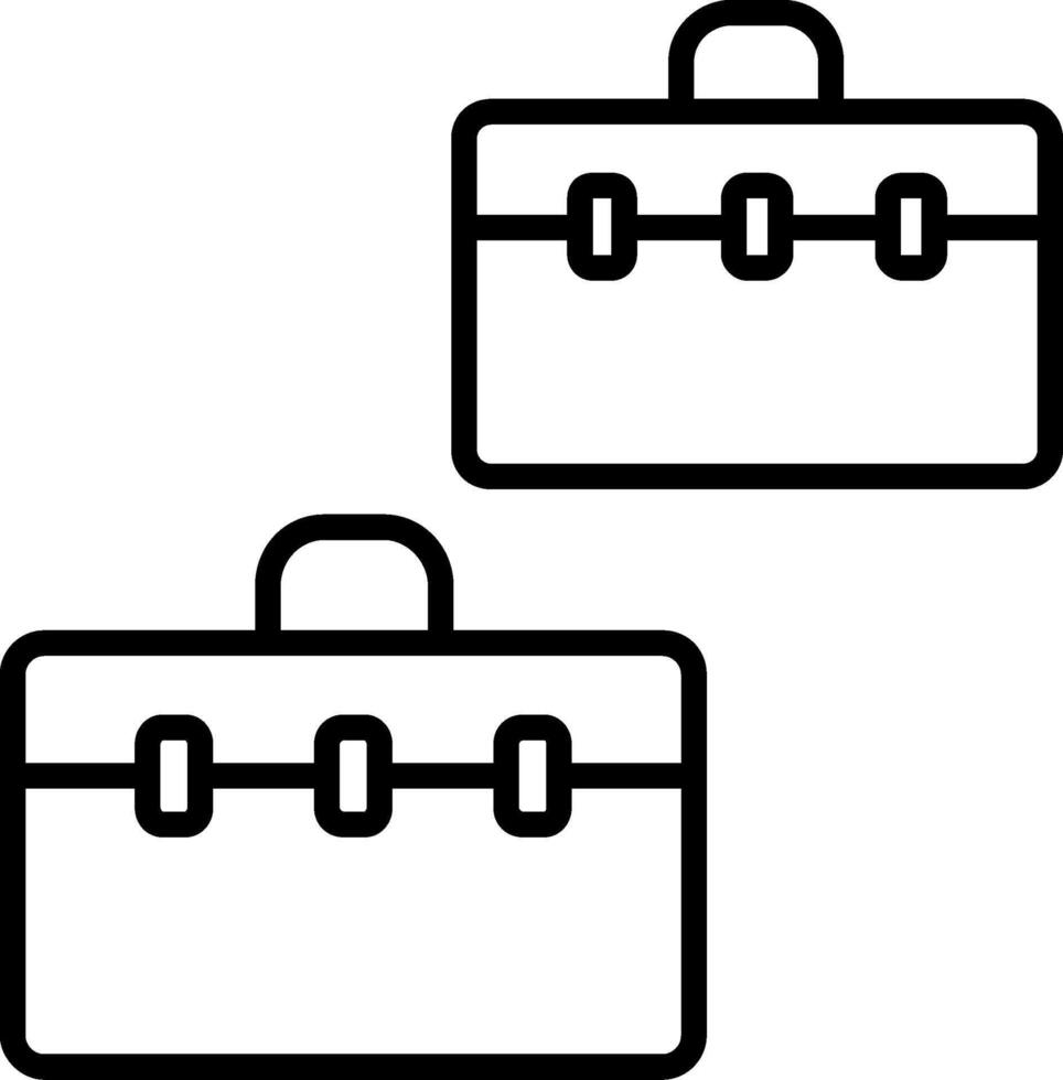 Suitcases Line Icon vector