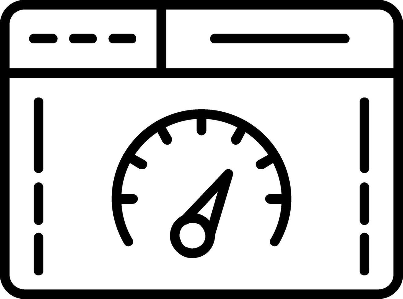Speed Test Line Icon vector