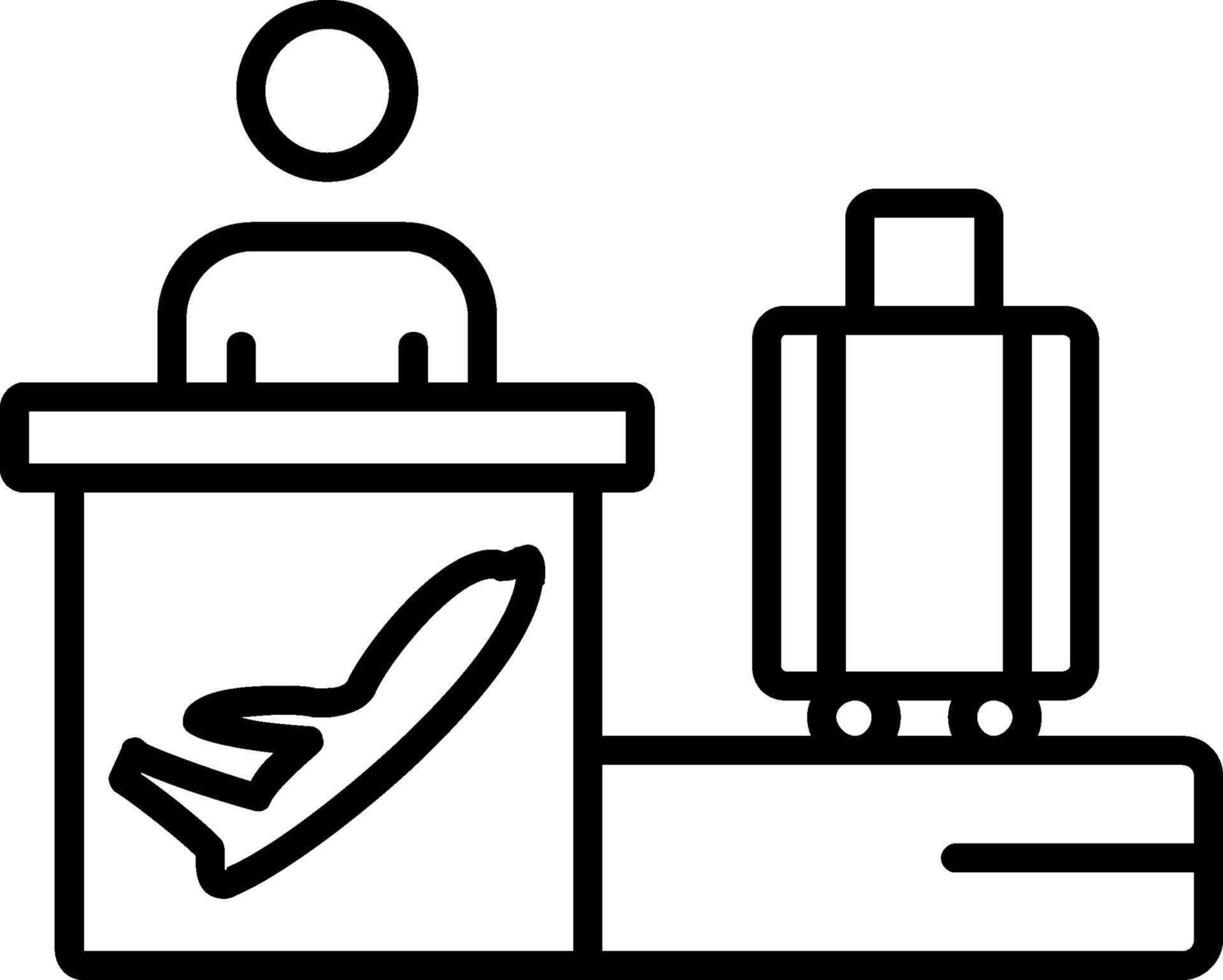 Airport Line Icon vector