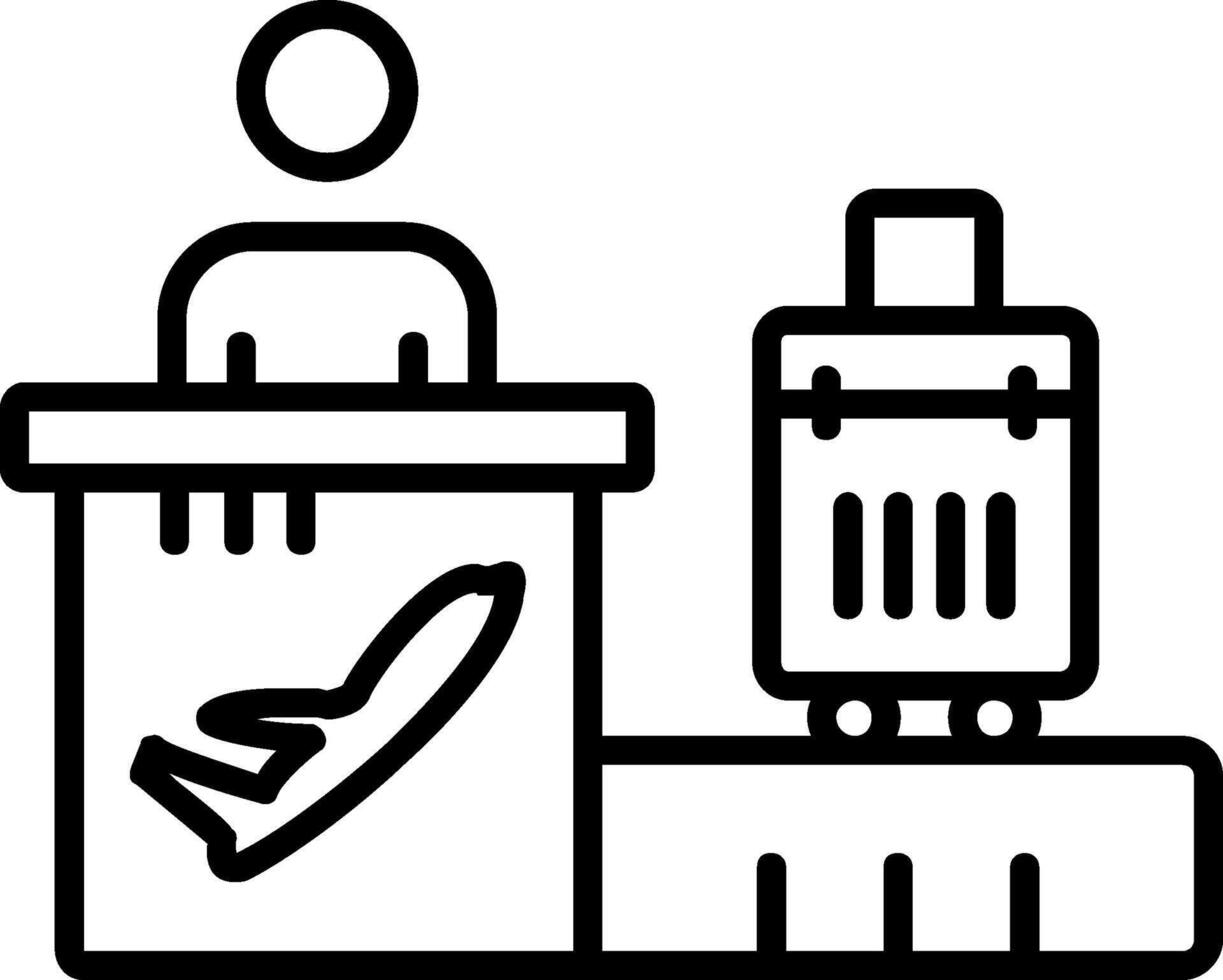 Airport Line Icon vector