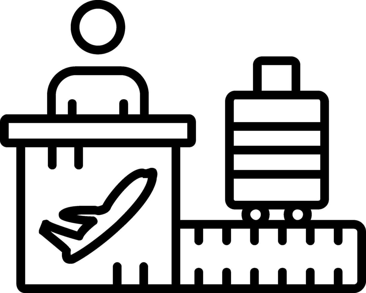 Airport Line Icon vector
