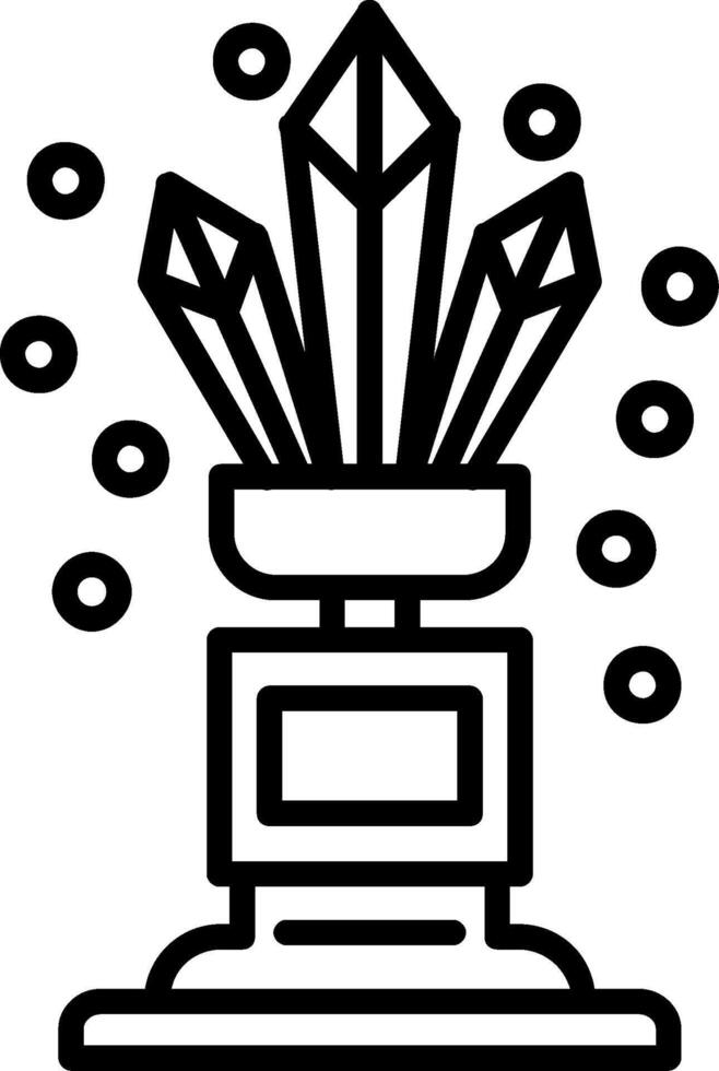 Crystals Line Icon vector