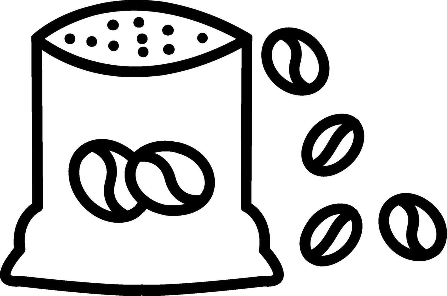 Beans Bag Line Icon vector