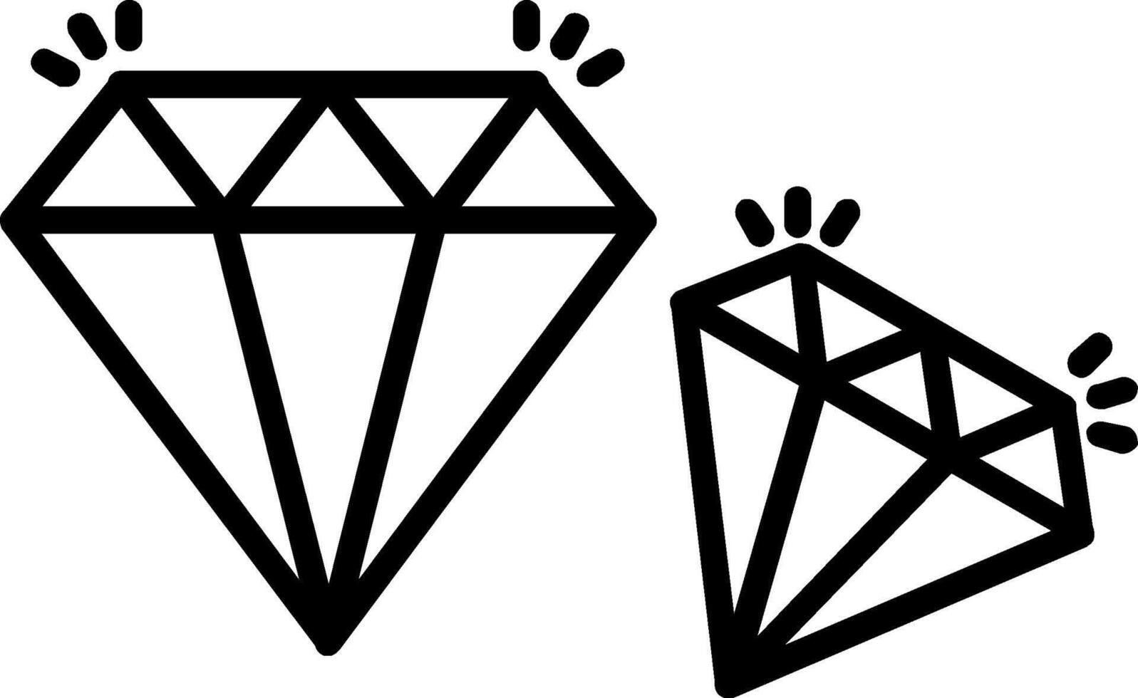 Diamond Line Icon vector