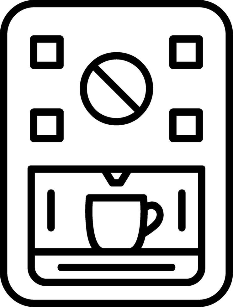 icono de línea de máquina de café vector