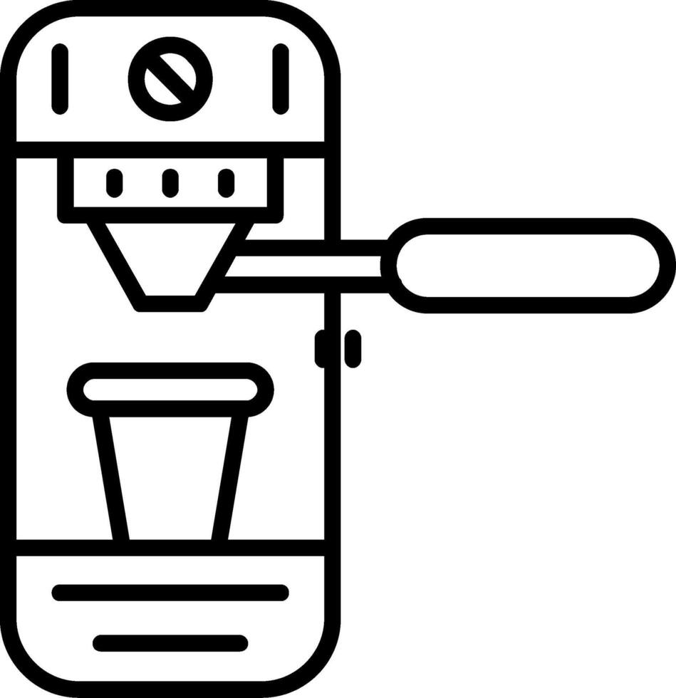 Coffee Machine Line Icon vector