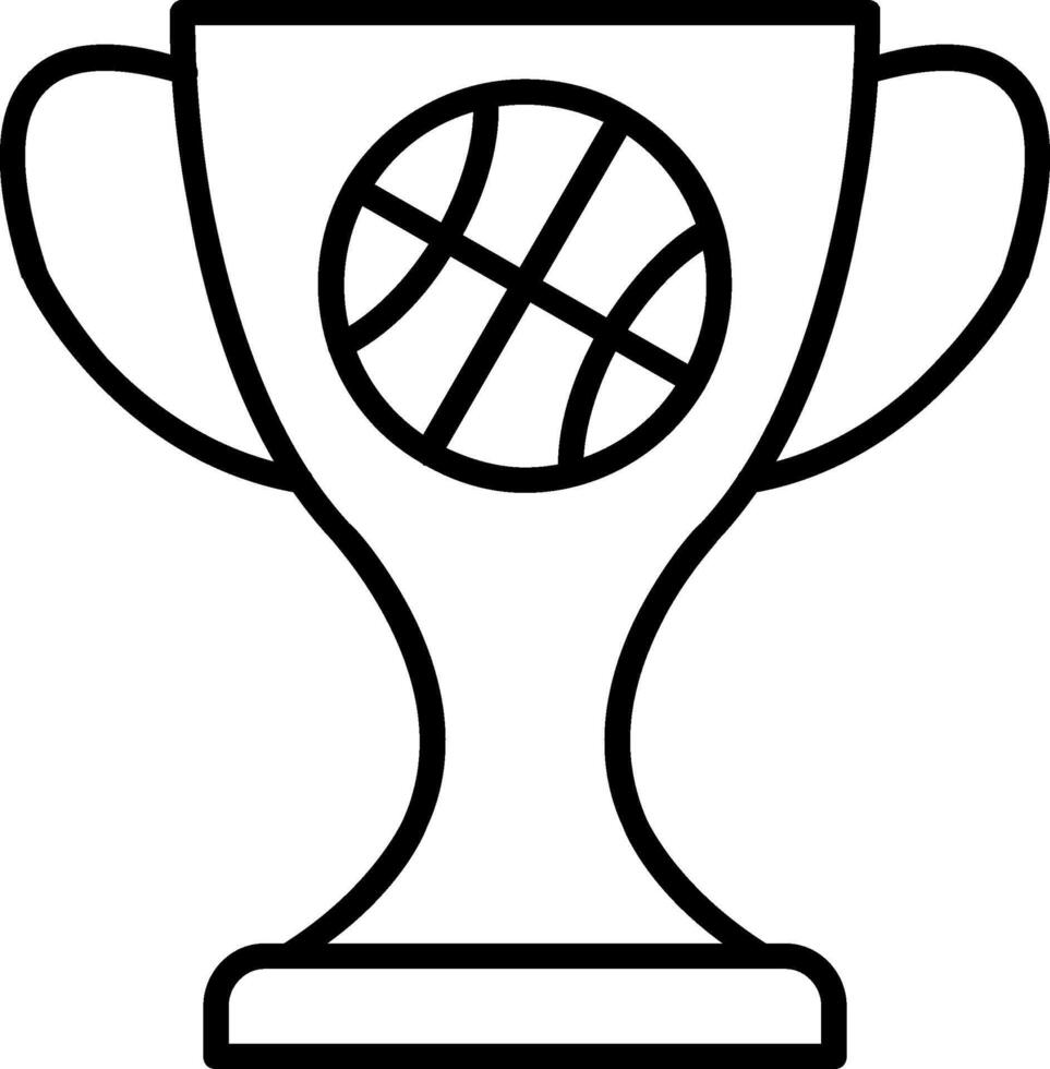 icono de línea de baloncesto vector