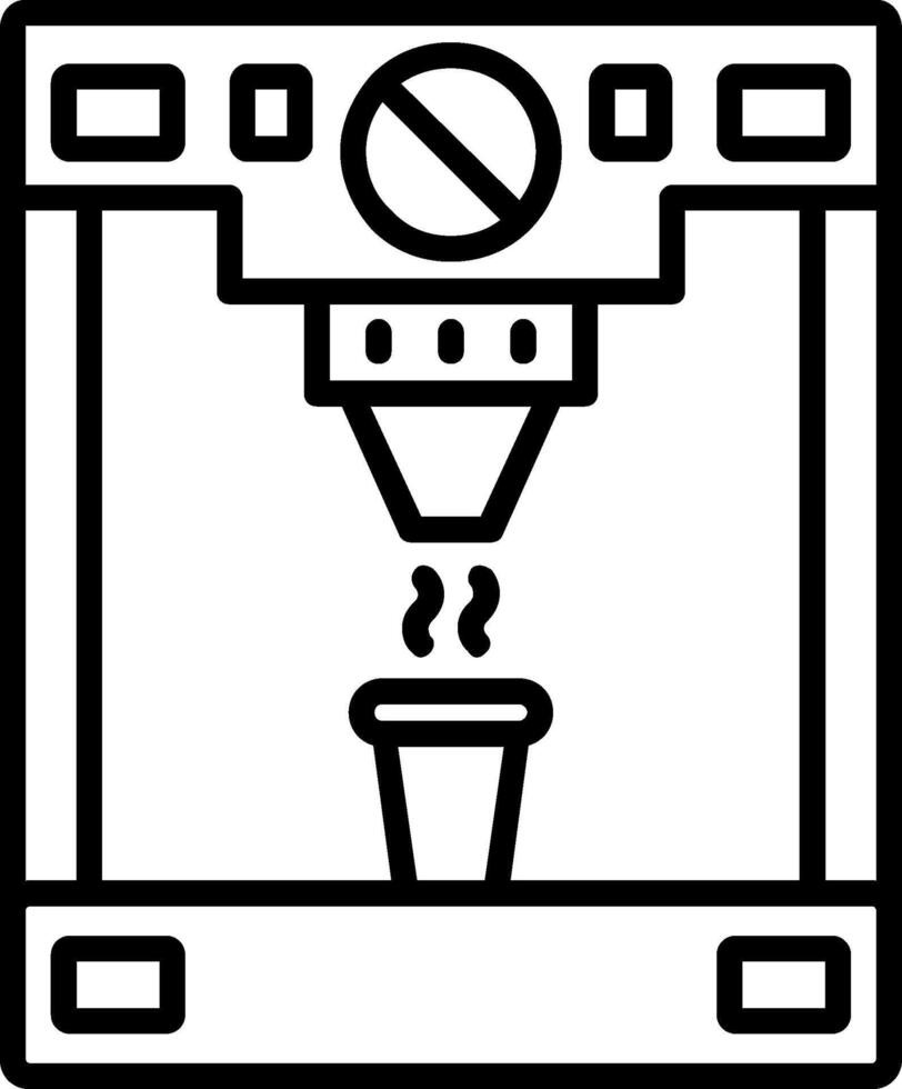 Coffee Machine Line Icon vector