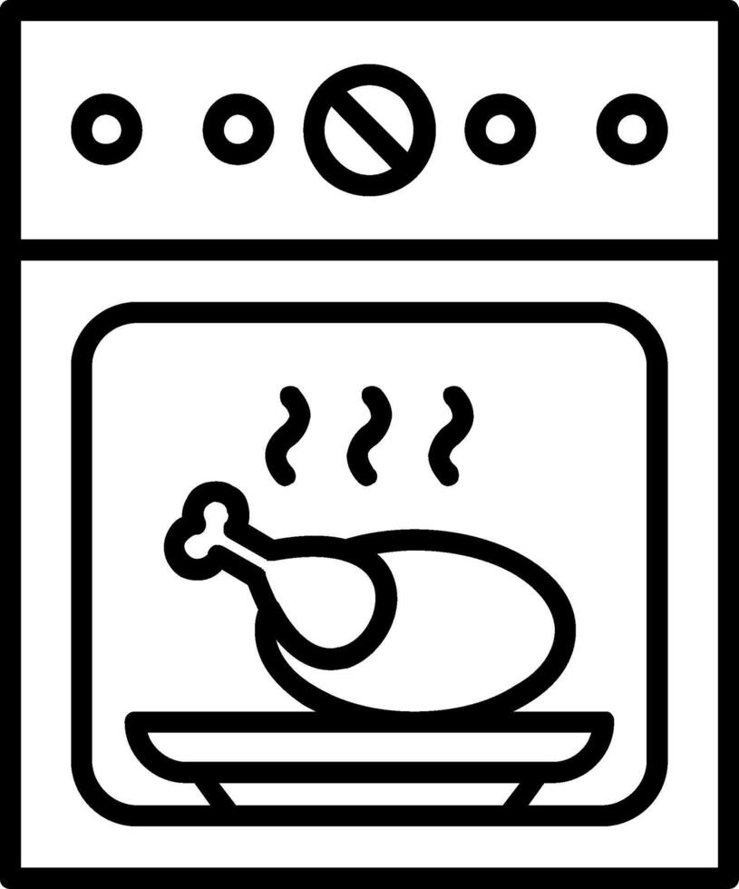 Oven Line Icon vector