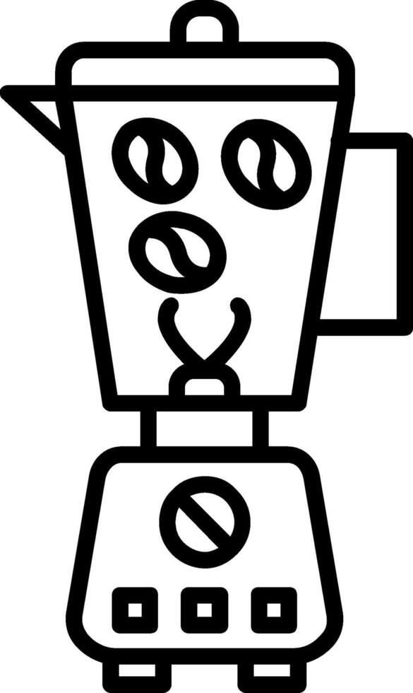 Coffee Grinder Line Icon vector