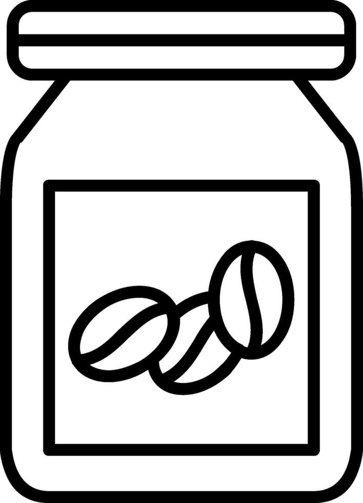 Beans Jar Line Icon vector