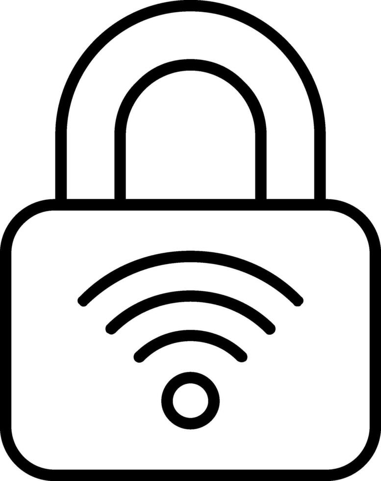 Padlock Line Icon vector